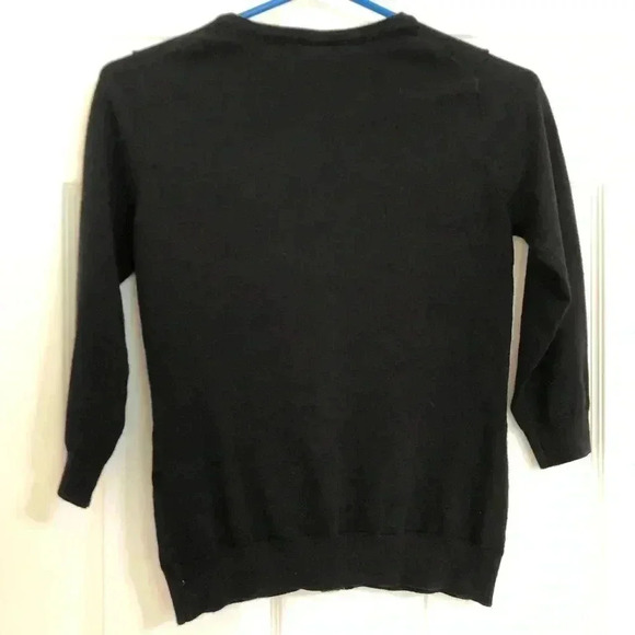 Larry Levine Black Cardigan 3/4 Sleeves Sz Small - Picture 10 of 14